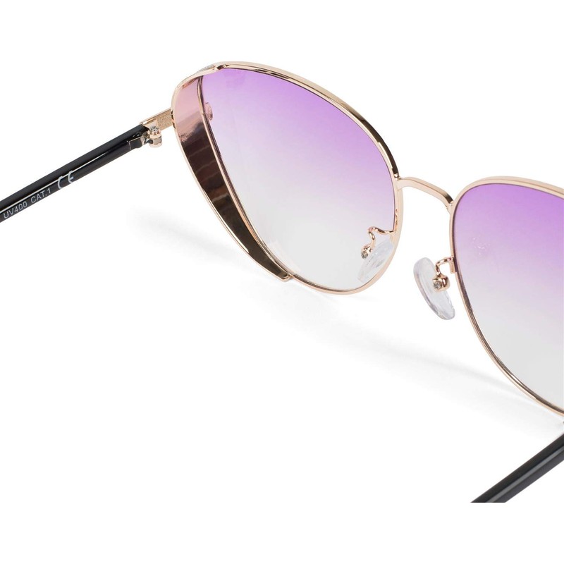 styleBREAKER Women's Cateye Sunglasses with Glitter Element, Metal Frame and