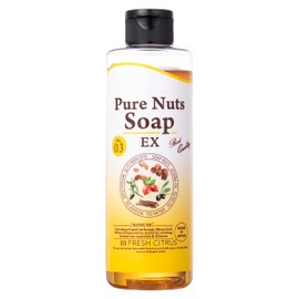 Naturacella Pure Nut Soap EX Fresh Citrus Scent, 8.5 fl oz (250 ml) (No Need for Washing), Makeup Remover, Body Soap, Exfoliating Care, Pore Care, Naturally Derived Ingredients, Soap, Nuts, Organic