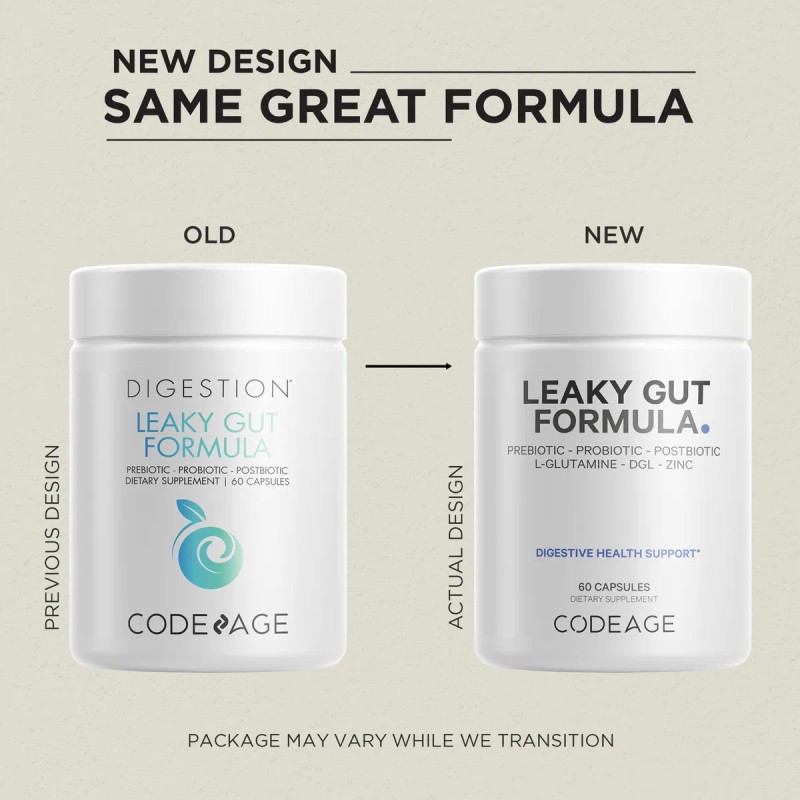 Codeage Leaky Gut Supplement Con L-glutamina