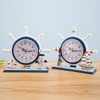GRIRIW 1Pc Nautical Style Silent Clock Artistic Sailboat Design for