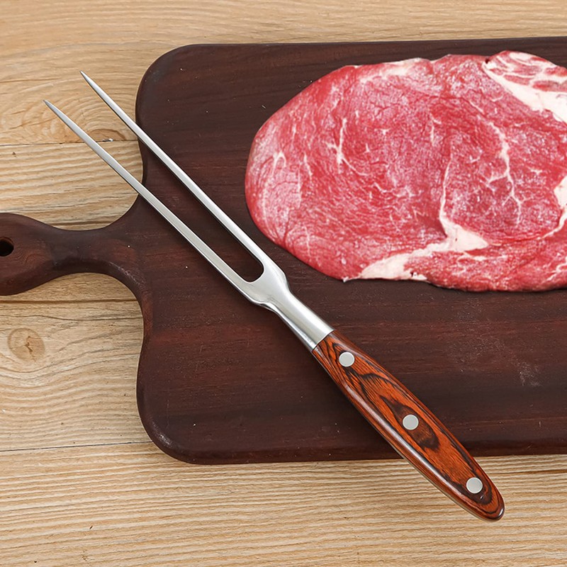Carving Fork Stainless Steel Outdoor Barbecue Fork 30cm Barbecue Meat