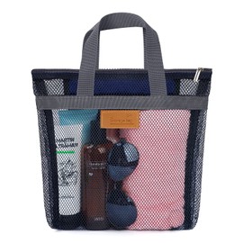 EIMMBD Hanging Shower Bag, Shower Caddy Portable Larger Capacity With Handle, Shower Caddy Bag College Dorm Room Essentials, Mesh Shower Caddy for Camp Dorm Travel Gym(Navy)