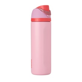 Botella de agua aislada de acero inoxidable Owala FreeSip con pajita para deportes y viajes, botella de agua deportiva sin BPA, 24 oz, rosa, pastel...