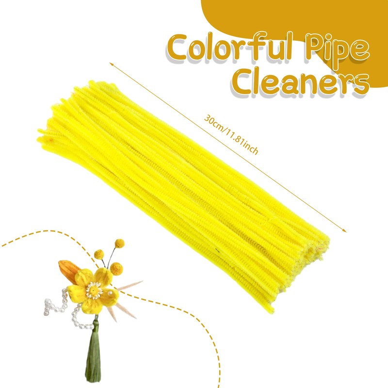 Zxiixz 100Pcs Pipe Cleaners, Pipe Cleaners Craft, Creative Craft Pipe