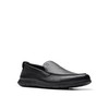 Clarks Men's Flexway Step Moccasin, Black Leather, 8.5
