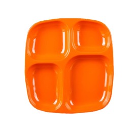 Square Sections Divided Plate 4 Compartments Kitchen Dining Table Tray Lunch Box Canteen Dinner Snack Plate