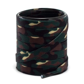 Shoemate Stylish 5/16" Flat Shoelaces for Fashion Sneakers and Skate Shoes, Shoe Strings, 04 Camo Two, 54"(137cm) 7-JunLv MCF-137-7