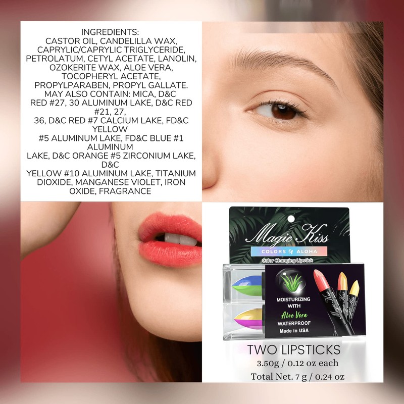Magic Kiss Color Changing Matte Lipstick set, Long Lasting Nutritious