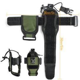 TACTICAL GEEK EXT10 Universal Radio Pouch, Molle Holster Accessories for Walkie Talkies, Radios Storage Case, Walkie Talkies Case Carrier Nylon Carry Bag, Adjustable Radio Holder for Portable Green