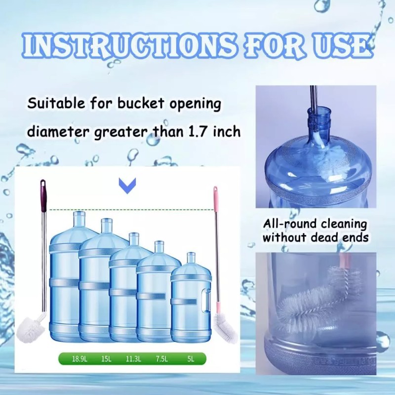 Musibo Bottle Brush, 3 Pack Long Handled Bucket Brushes with