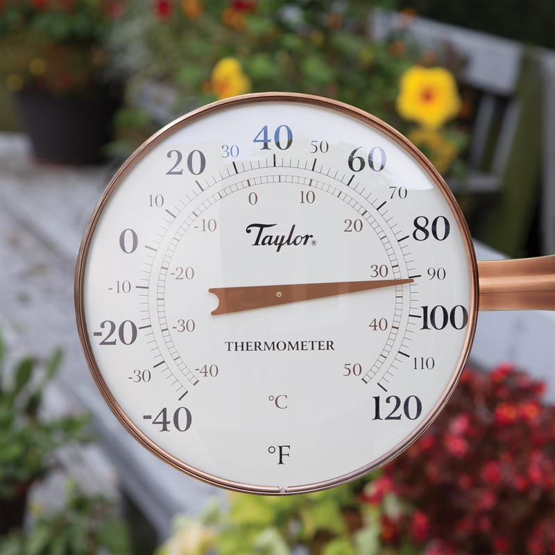 Taylor Heritage Collection Dial Indoor Outdoor Thermometer, Wireless Thermometer with