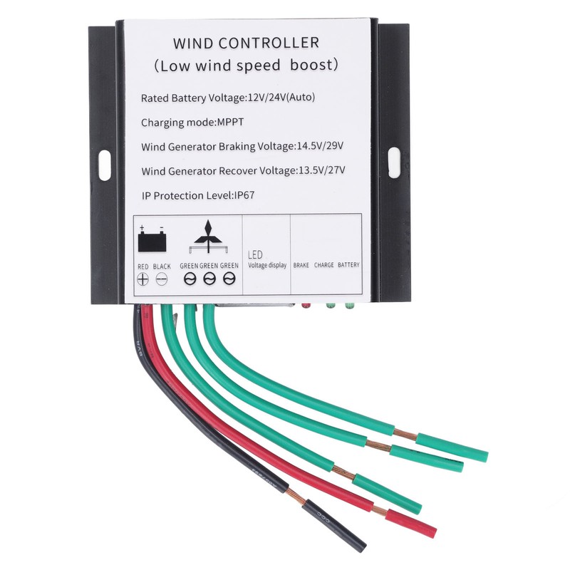 MPPT Wind Turbine Controller 100‑400W 12V 24V Auto Match Wind