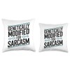 Sarcastic Genealogy DNA Test Genetics Biologist Sarcasm Throw Pillow