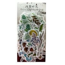 exceptionalbeauty 60 Stickers Washi Botanicals Leaves Sprigs Plants Scrapbooking Art Card Making