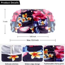 WooWill Swim Caps for Women Swimming, Colorful Printed Swimming Cap for Women Large Nylon Cloth Swim Cap Not Waterproof PN05 PN05