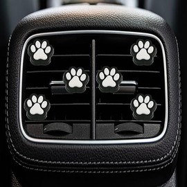 6 Pcs Dog Paw Air Vent Clips, Cute Dog Cat Print Car Air Fresheners Vent Clips Funny Car Decoration Interior Decor Accessories for Women Men