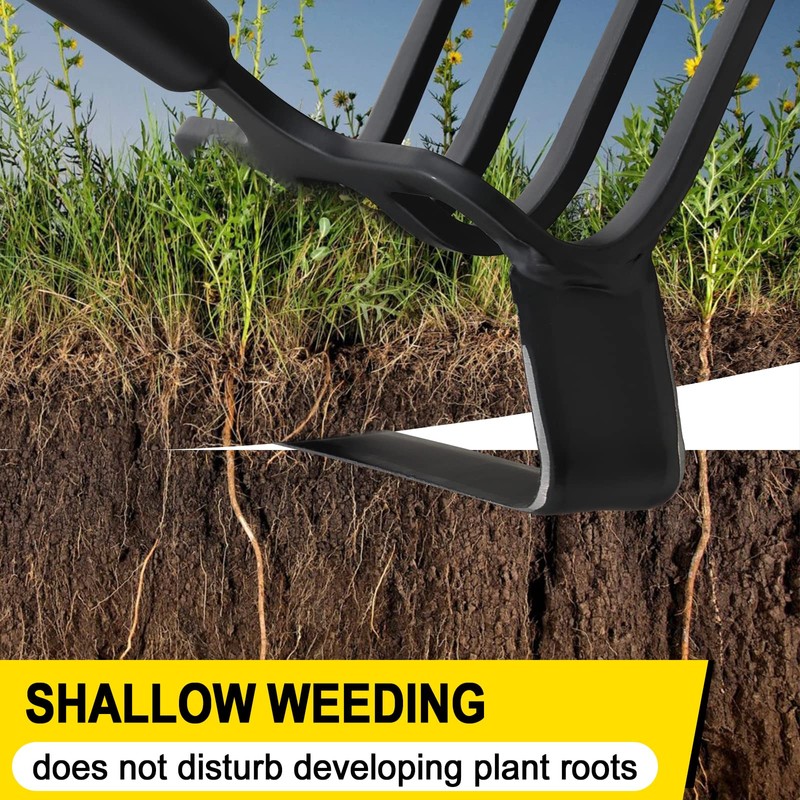 Garden Hoe, Heavy Duty Hula Hoe Garden Tool for Weeding,