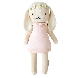 cuddle + kind Hannah The Bunny Blush Little 13" Hand-Knit Doll – 1 Doll = 10 Meals, Fair Trade, Heirloom Quality, Handcrafted in Peru, 100% Cotton Yarn