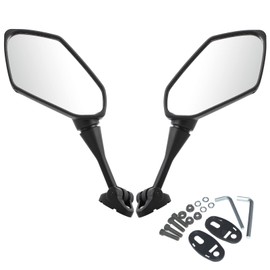 Mokuo Motorcycle Rear View Mirrors Compatible with CBR 600 F4 F4I CBR600RR CBR1000RR CBR300R CBR500R CBR900 CBR919 CBR929 CBR954 VTR1000 GT125R GT250R GT650R GT650S Convex Mirrors Black