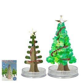 Lizzy 1 x Magic Growing Crystal Christmas Tree Grow Over the next 24hrs | 14cm x 7cm (when fully grown) | Christmas Decoration Toy Novelty Xmas Gift Kids Science Kits & Toys Learning Guide