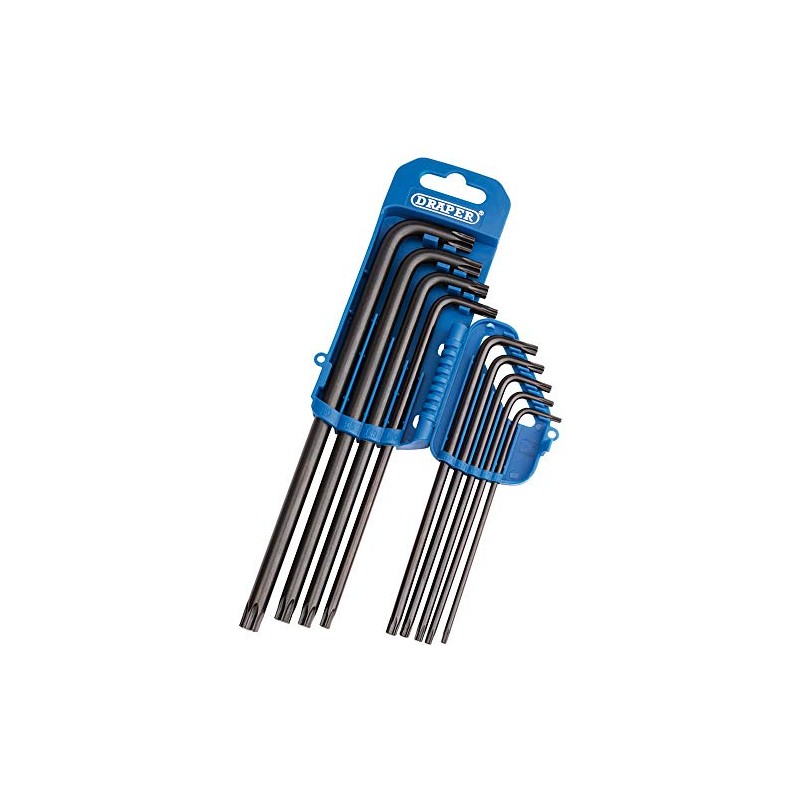 Draper 33748 Extra Long Torx/Tx-Star Allen Key Set, 9 Pieces,
