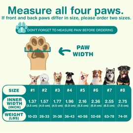 Petanims Dog Shoes for Large Dogs, Medium Dog Boots & Paw Protectors for Winter Snow, Waterproof Dog Booties for Hot Pavement, Hardwood Floors, for Rainy Black Size 8