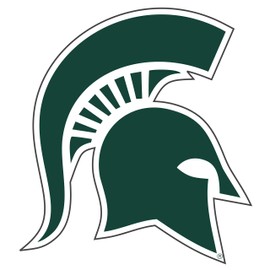 MSU MICHIGAN STATE Large 11.5" Spartan Auto Cornhole Decal