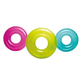 Intex - 59260EP Transparent Inflatable Tube Raft (Assorted Colors) (2 Pack)