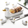 Duck ceramic spoon rest set (6p), Duck spoon rest 6p