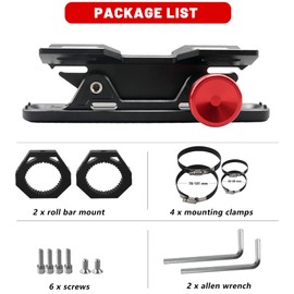 UTV Fire Extinguisher Mount Kit - Aluminum Adjustable Quick Release Roll Bar Car Fire Extinguisher Bracket Holder for 1.75-2in Roll Bar ATV UTV Polaris RZR SXS Ranger Camper Jeep Can-Am Durable