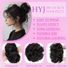 Messy Bun Hair Pieces Wavy Curly Tousled Stretchy Fluffy Donut