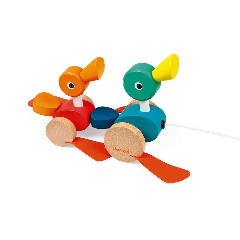 Janod - Zigolos Wooden Pull-Along Ducks - FSC Certified Pull-Along