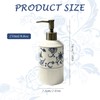 Blue Floral Ceramic Soap Dispenser 8.8Oz with Pump