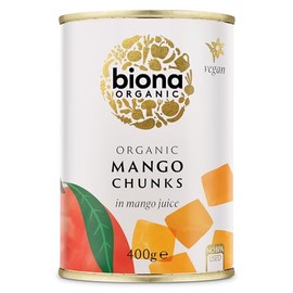 Biona Organic Mango Chunks in Mango Juice, 400g