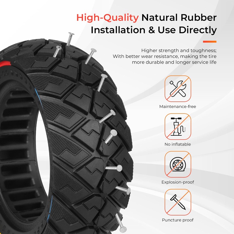 LUCK4U 9x3.0-5.5 Electric Scooter Solid Tire for Kukirin G2 pro