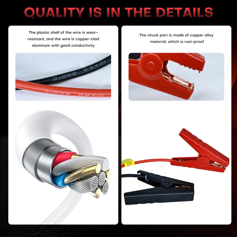 Smart Jump Starter Clamps,EC5 Heavy Duty Jump Starter Automotive Booster