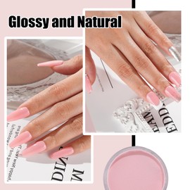 EODCI Nude series Dip Powder, Pink Color Nail Dipping Powder French Powder Pro Collection System Nail Art Starter Manicure Salon DIY at Home, Odor-Free&Long-Lasting, No Needed Nail Lamp Curing, 1 Oz