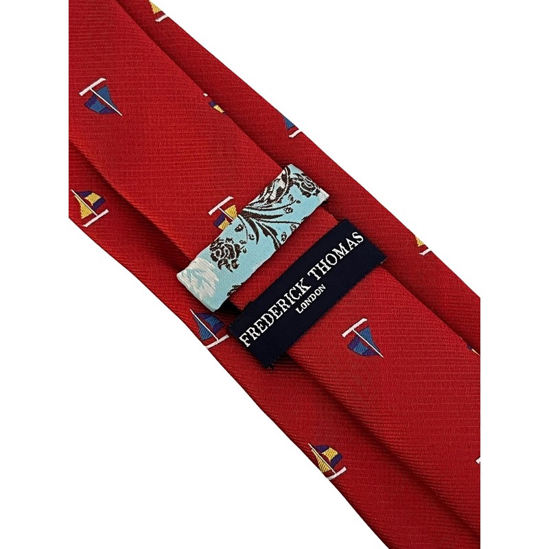 Frederick Thomas Nautical Sailing Yacht Design Tie, 8 cm Width,