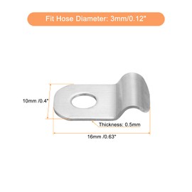 QUARKZMAN Pack of 60 Pipe Clamp Suitable for 1/8 Inch (3 mm) Mounting Clamp Clamp 304 Stainless Steel Single Hole Pipe Clamp for Cable Empty Pipe Attachment