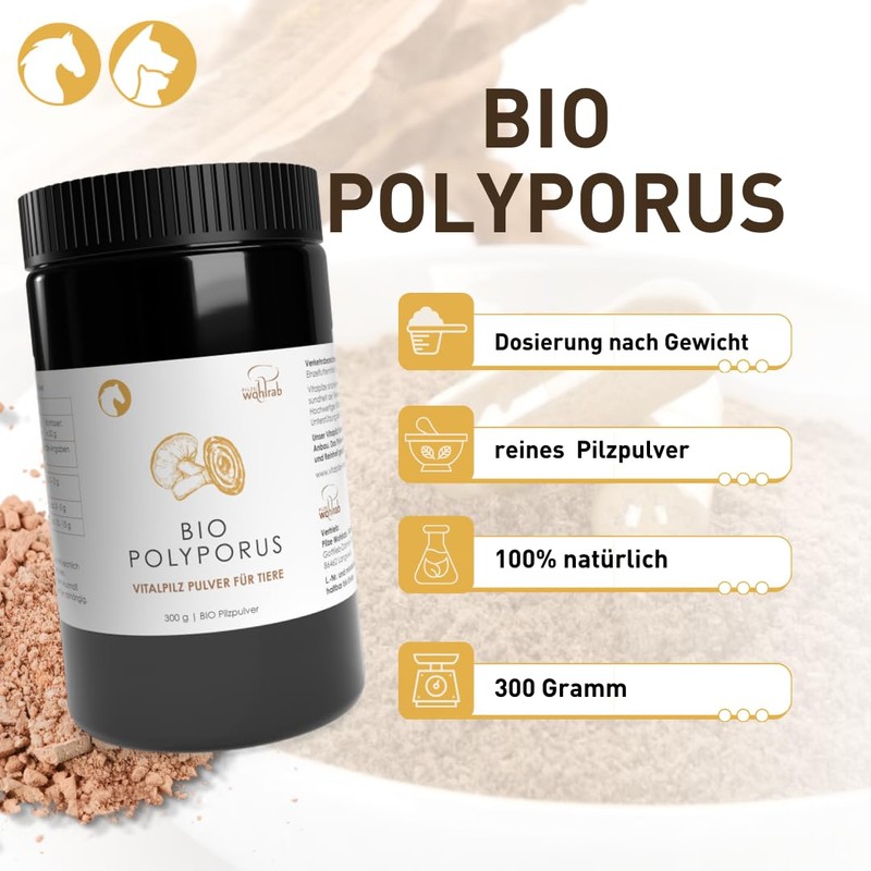 Pilze Wohlrab - Organic Polyporus Powder for Animals - 300