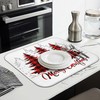 Christmas tree Dish Drying Mat, Highly Absorbent Microfiber Kitchen Counter