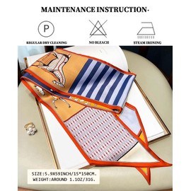 DYUXIRT Head Scarf Purse Handle Neck Satin Hair Scarfs For Bag Lightweight Silky Long Thin Women's Fashion Scarves 59 * 5.9”-H6