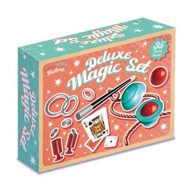 Playwrite Retro Kids Magic Set | 35 Piece Magic Tricks Mystery Box including Magic Wand