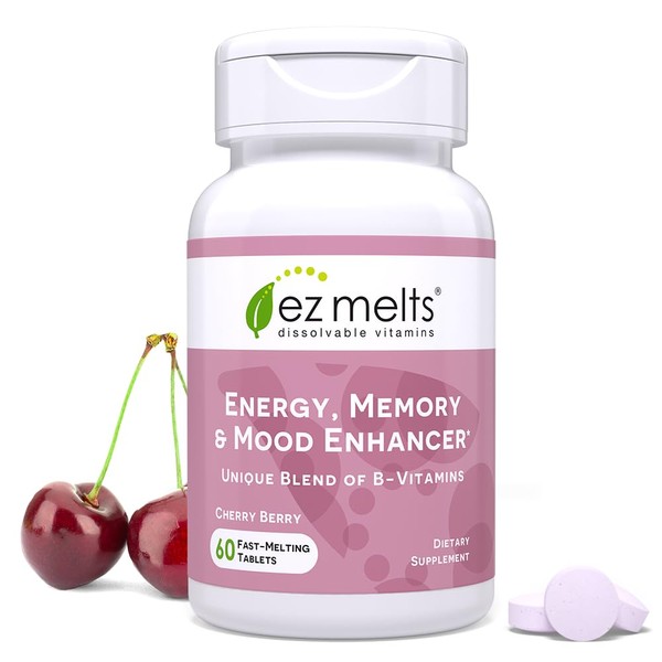 EZ Melts Dissolvable Energy, Memory and Mood Enhancer, Blend of
