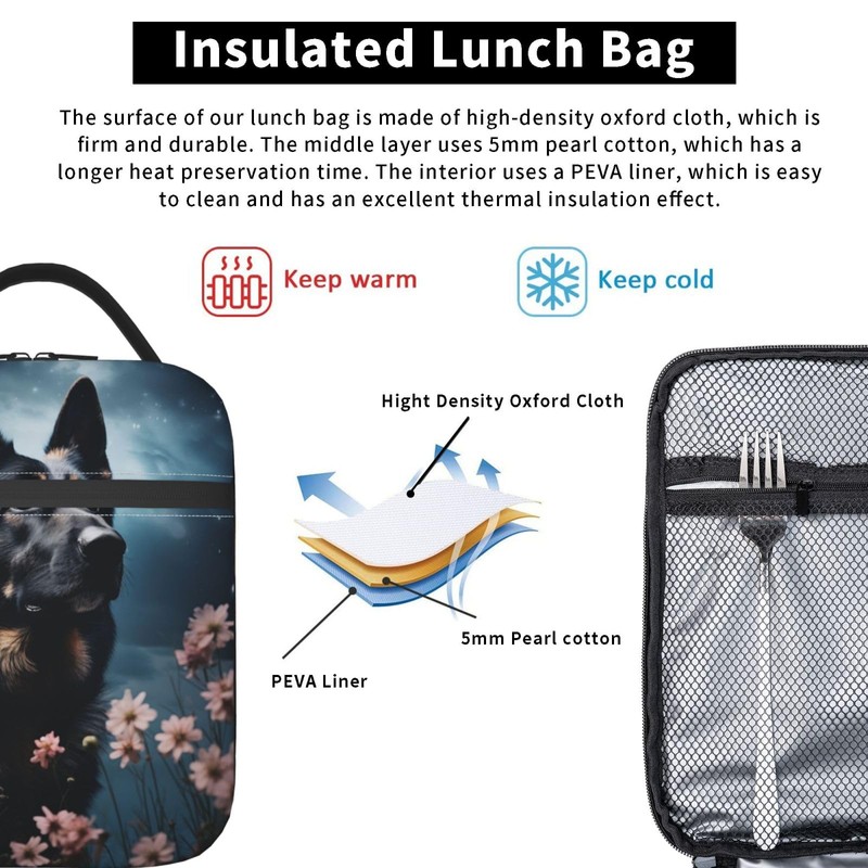VANZEV Insulated Lunch Box for Women Men, German Shepherd Dog