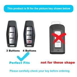 KULCSOK Key Fob Cover fit for Mitsubishi Outlander 2021 2022 2023 2024 TPU Key Cover Case Protector Bling Keychain Car Keyring 4 Buttons Black
