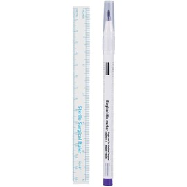 Surgical Skin Marker Eyebrow Tattoo Marker Sterile Pen With Ruler