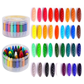 Peanut Crayons for Kids 36 Colors Washable Toddler Crayons, Non-Toxic Baby Crayons for Ages 2-4, 4-8 - Large Crayons for Toddlers 1-3, Coloring Art Supplies, Back to School Gift for Boys&Girls