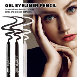 Black and Brown Gel Eyeliner Pencil Set, Waterproof and Smudge-Resistant Long-Lasting Eye Liner Pen, Waterline Eye Liners with Sharpener for Precise Eye Makeup