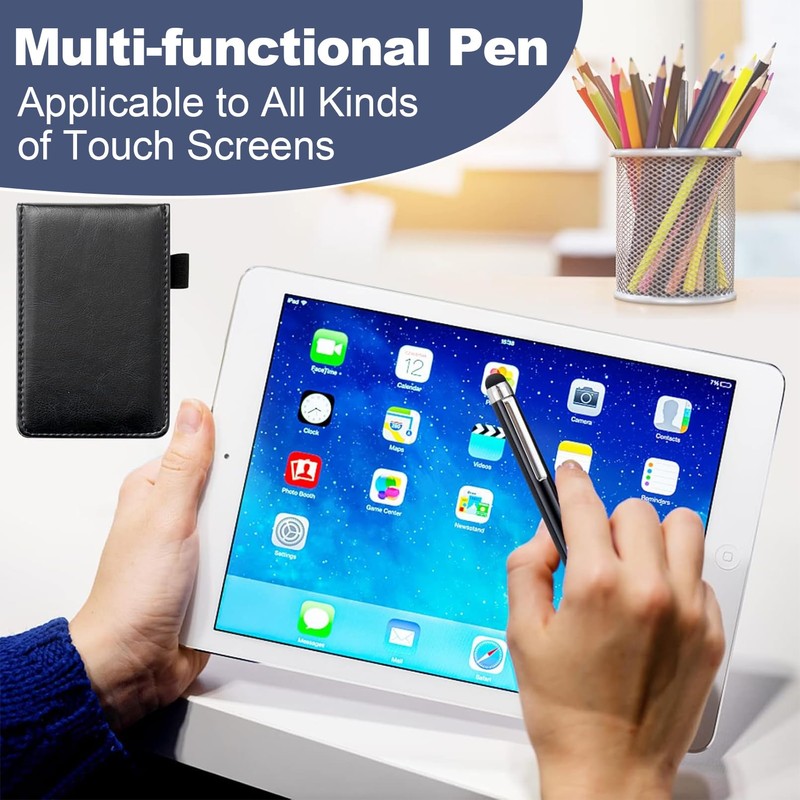 PLMMOUT 10PCS Mini Pocket Notepad Holder Set,Durable Cover,8Pcs 3"x5" Memo